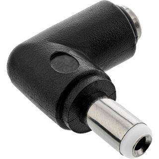 InLine DC Adapter, 5,5x2,5mm DC Hohlstecker Stecker / Buchse gewinkelt