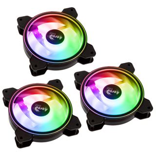AeroCool Saturn 12F ARGB Pro, 3er-Pack 120x120x25mm 1000 U/min 19.6