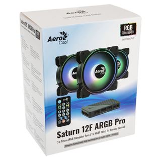 AeroCool Saturn 12F ARGB Pro, 3er-Pack 120x120x25mm 1000 U/min 19.6
