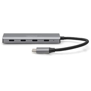 Digitus USB-C-Hub 4-Port 3.1->4xC3.1 integr. Kabel silber