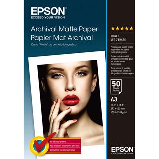 Epson Archival Matte Papier Kopierpapier 42x29.7 cm (50 Blatt)