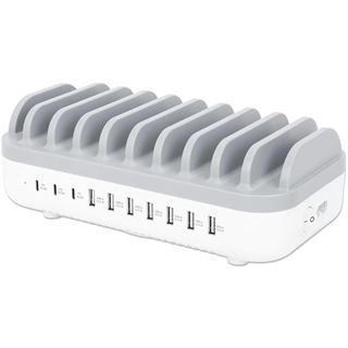 Manhattan 10-Port USB-Ladestation 120W weiß/grau