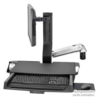 ERGOTRON SV Sit-Stand Combo Arm mit Arbeitsfläche und Pan
