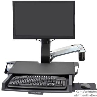 ERGOTRON SV Sit-Stand Combo Arm mit Arbeitsfläche und Pan