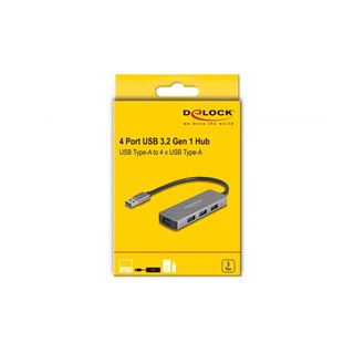 DeLOCK USB 3.2 Gen 1 USB-HUB 4x Typ A Buchse seitlich USB-A Stecker