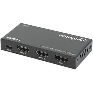 Manhattan 8K@60Hz 2-Port HDMI-Switch 48G IR-Fernbedíenung