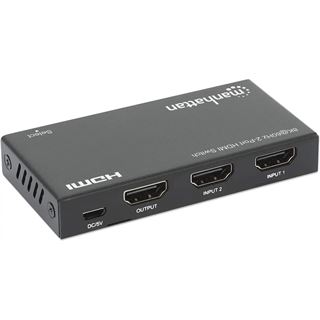 Manhattan 8K@60Hz 2-Port HDMI-Switch 48G IR-Fernbedíenung