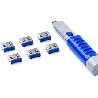 SmartKeeper Basic "USB-A Port" Blocker 6 Stk.+Key dunkelblau