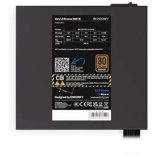 600 Watt Endorfy Vero L5 Non-Modular 80+ Bronze