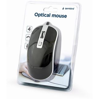 Gembird 4B-06 USB schwarz/silber (kabelgebunden)