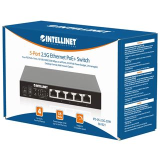Intellinet 5-Port 2,5G Ethernet PoE+ Switch 55 W 4xPSE Ports