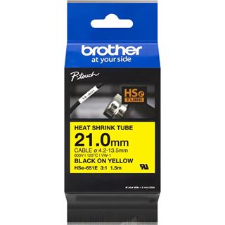 BROTHER Schrumpfschlauch 21,0mm gelb/schwarz Bandlänge 1,5m