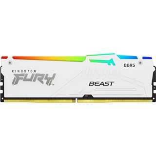 32GB Kingston FURY Beast RGB wei&szlig; DDR5-6000 DIMM CL36 Single