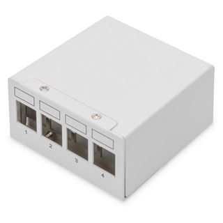 Digitus Patchpanel 4-Port Modular Patchpanel wei&szlig;
