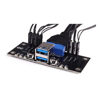 Alphacool ES Front I/O-Panel mit USB 3.0 und Kabelsatz für