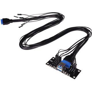Alphacool ES Front I/O-Panel mit USB 3.0 und Kabelsatz für