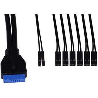 Alphacool ES Front I/O-Panel mit USB 3.0 und Kabelsatz für