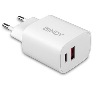 Lindy USB Typ A & C Charger 20W, weiß