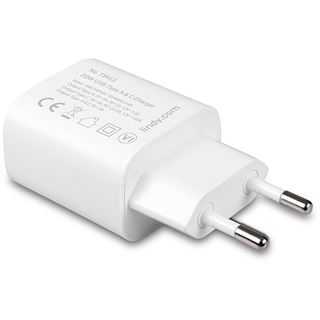 Lindy USB Typ A & C Charger 20W, weiß
