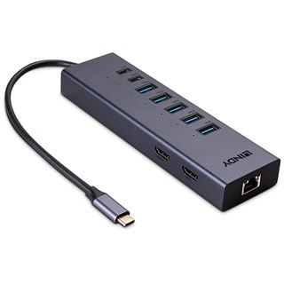 Lindy DST-Mini Duo, USB C Laptop Mini Dock 2x 4K HDMI