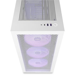 NZXT H7 Flow RGB mit Sichtfenster Midi Tower ohne Netzteil weiss