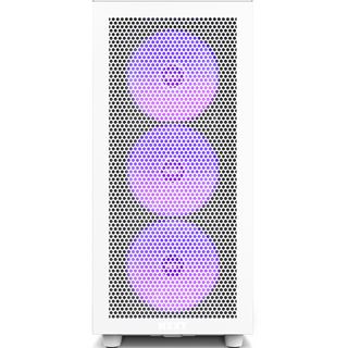 NZXT H7 Flow RGB mit Sichtfenster Midi Tower ohne Netzteil weiss