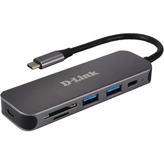 D-Link DUB-2325 5-in-1 USB-C-Hub mit Kartenleser 2x SuperSpeed