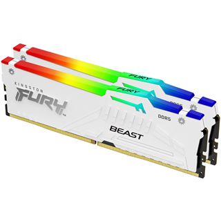 64GB Kingston FURY Beast RGB weiß DDR5-6000 DIMM CL36 Dual Kit