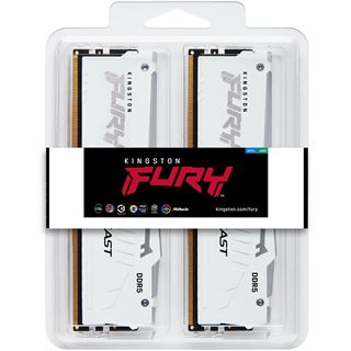 64GB Kingston FURY Beast RGB weiß DDR5-6000 DIMM CL36 Dual Kit