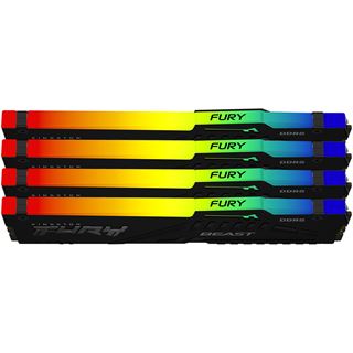 64GB Kingston FURY Beast RGB schwarz DDR5-5200 DIMM CL40 Quad Kit