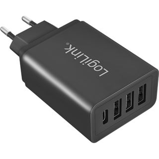 Logilink Steckdosenadapter, 1x USB-C & 3x USB-A 27W