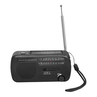 LogiLink Dynamo-Handkurbel-Radio m.Solarpanel&Taschenlampe