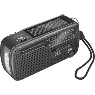 LogiLink Dynamo-Handkurbel-Radio m.Solarpanel&Taschenlampe