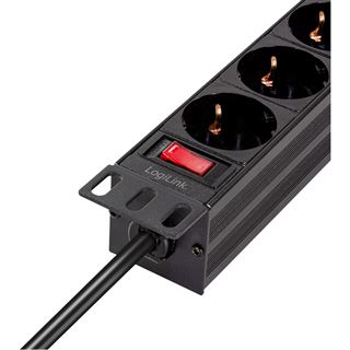 (&euro;9,65*/1m) 2.00m LogiLink Strom Steckdosenleiste Stecker auf