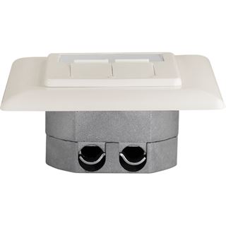 LogiLink Cat.6A Netzwerkdose UP2x RJ45 geschirmt,reinwei&szlig;