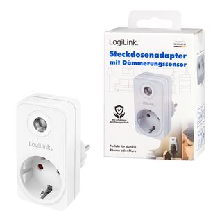 LogiLink Steckdosenadapter mit D&auml;mmerungssensor, 1xCEE 7/3