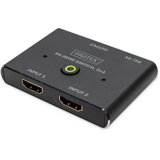 Digitus HDMI Verteiler Switch 2x1 8K schwarz