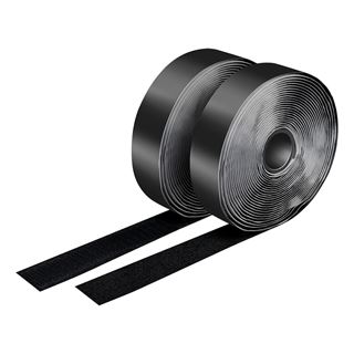 LogiLink Klettband-Set, schwarz, Breite: 25 mm, Rolle, 5m