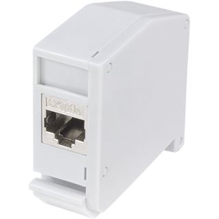 LogiLink Logilink Hutschienenadapter m.Cat.6A-Kupplung,2xRJ45-Buchse