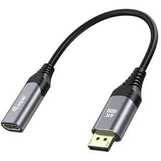 Equip Displayport->HDMI Adapter 1.2 St/Bu 4K/60Hz grau