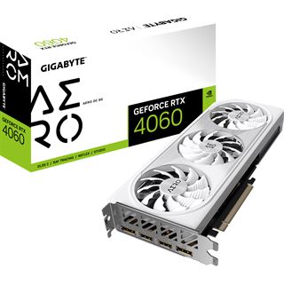 8GB Gigabyte GeForce RTX 4060 Aero OC Aktiv PCIe 4.0 x16 (x8) 2xHDMI
