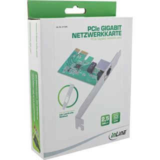 InLine Gigabit Netzwerkkarte, 1x RJ45 2.5GBit/s, PCIe x1, inkl. low