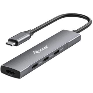 Equip USB-Hub 4-Port 3.2/C->4x3.0 ohne Netzteil grau