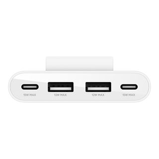 BELKIN 4-PORT USB SPLITTER 2XUSB-C 2XUSB-A MAX. 30W 2M CABLE WHITE