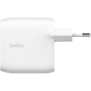 BELKIN 60W DUAL USB-C CHARGER WITH POWER DELIVERY WHITE