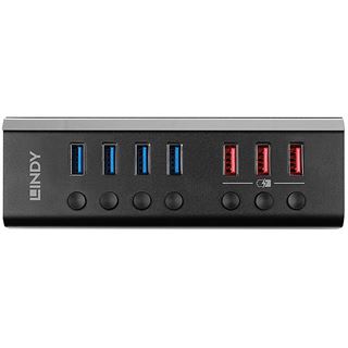 Lindy 4 Port USB 3.0 Hub mit 3 Schnelladeports