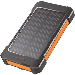 LogiLink Solar Powerbank 6000 mAh, LED-Taschenlampe,2x USB-A