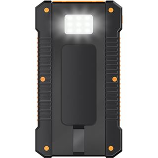 LogiLink Solar Powerbank 6000 mAh, LED-Taschenlampe,2x USB-A