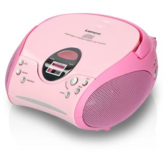 Lenco SCD-24 Tragbares Radio m. CD-Player pink