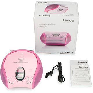 Lenco SCD-24 Tragbares Radio m. CD-Player pink